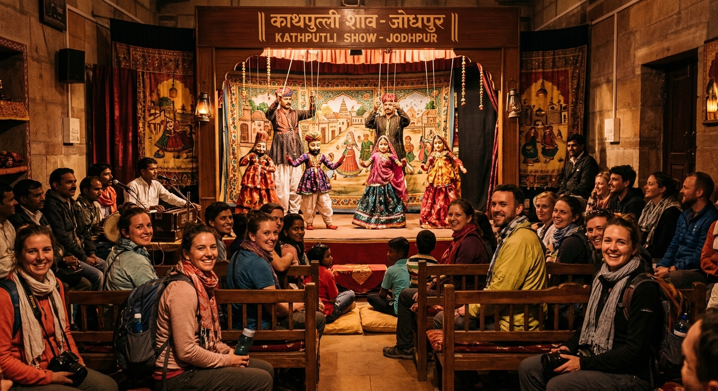 Kathputli puppet performance at Bharatiya Lok Kala Mandal