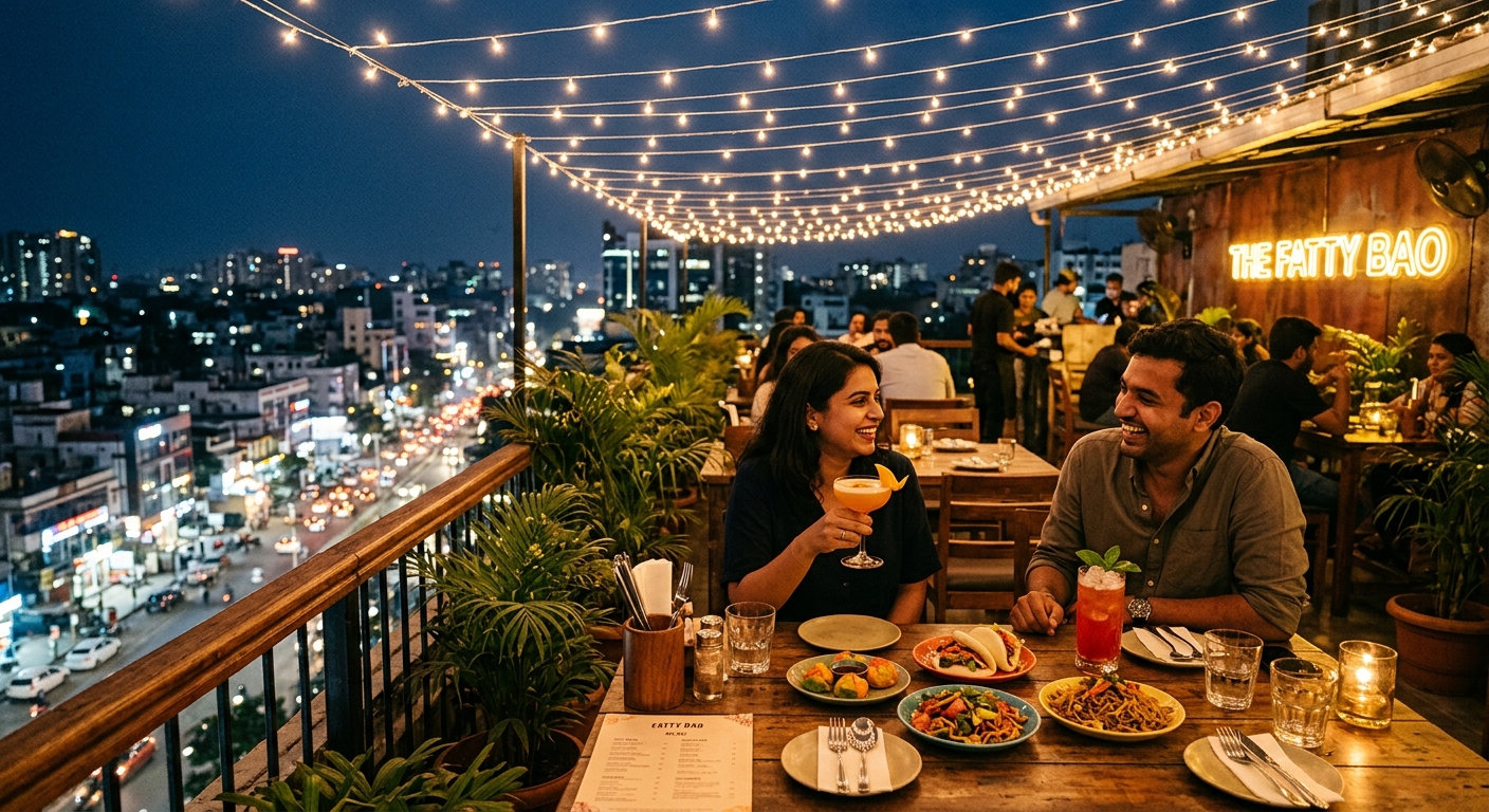 Rooftop dining at The Fatty Bao