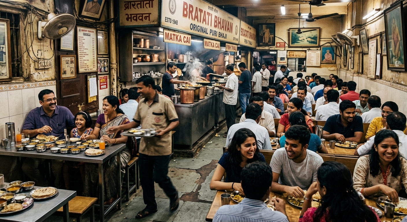 A beloved local restaurant in Mumbai with satisfied diners.