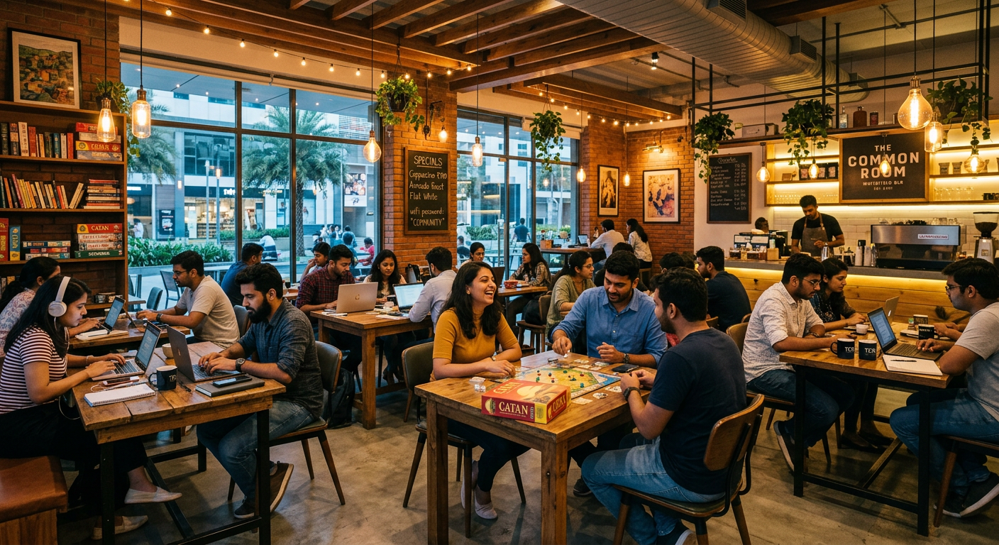 Café in Whitefield serving as a social space