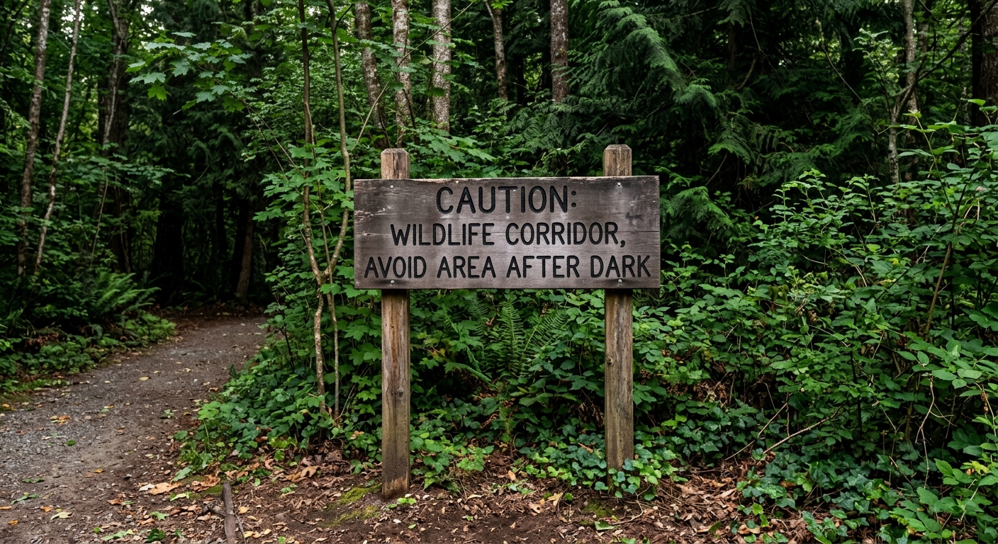 Safety advisory sign on IIT Bombay campus near Sanjay Gandhi National Park