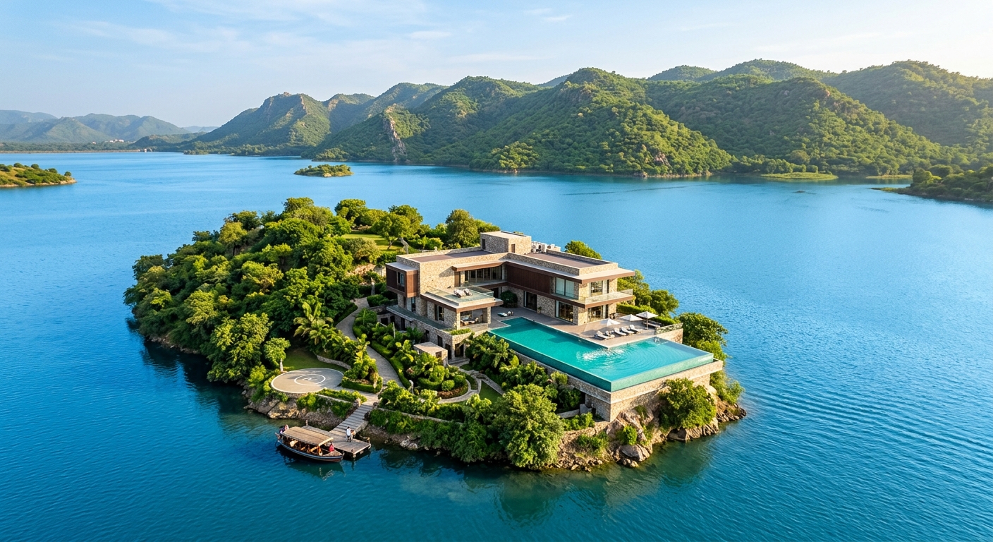 India's Secret Private-Island Villa Retreat on Jaisamand Lake