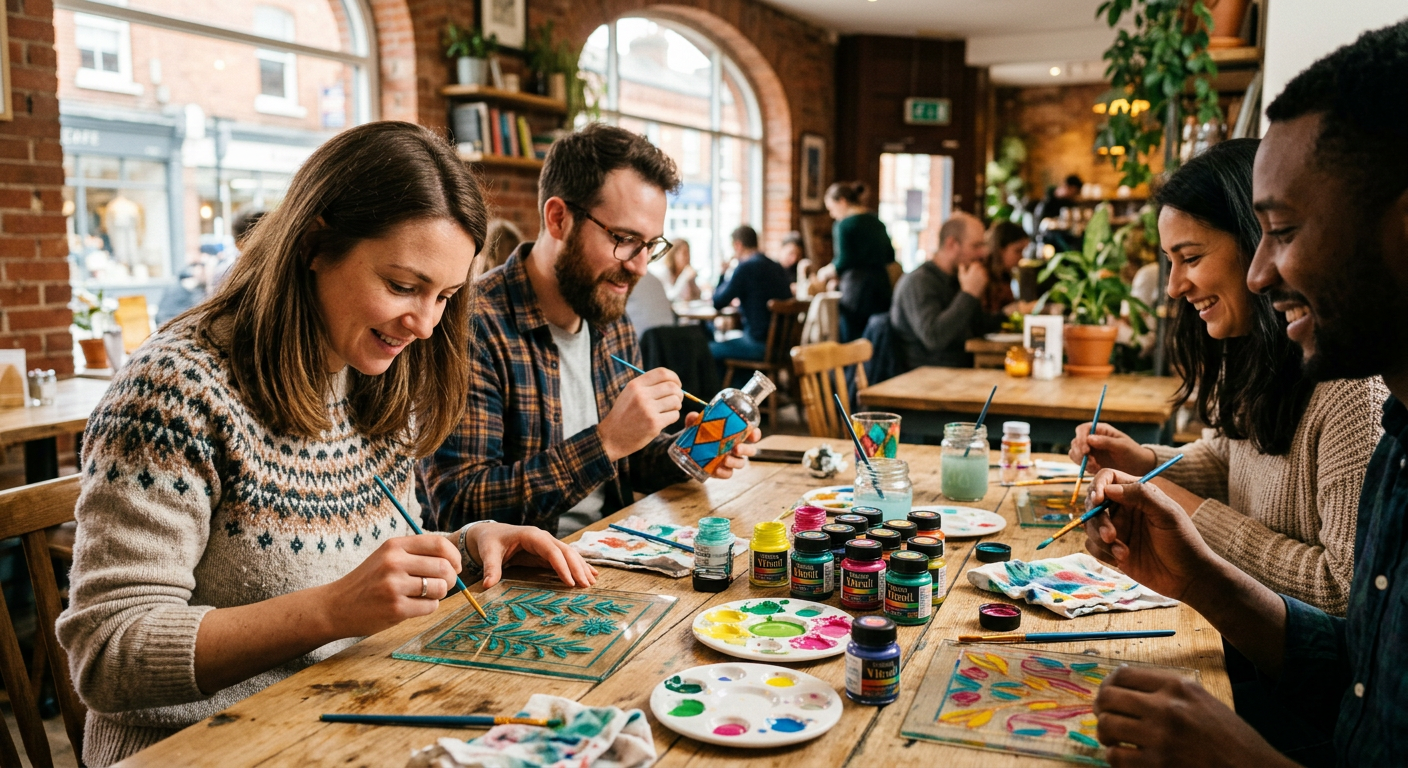 Beginner Glass Painting Workshop in a Cozy Jaipur Cafe