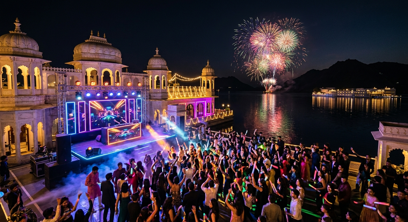 Top Udaipur New Year’s Eve Parties: BollyBoom to Jungle Escapes