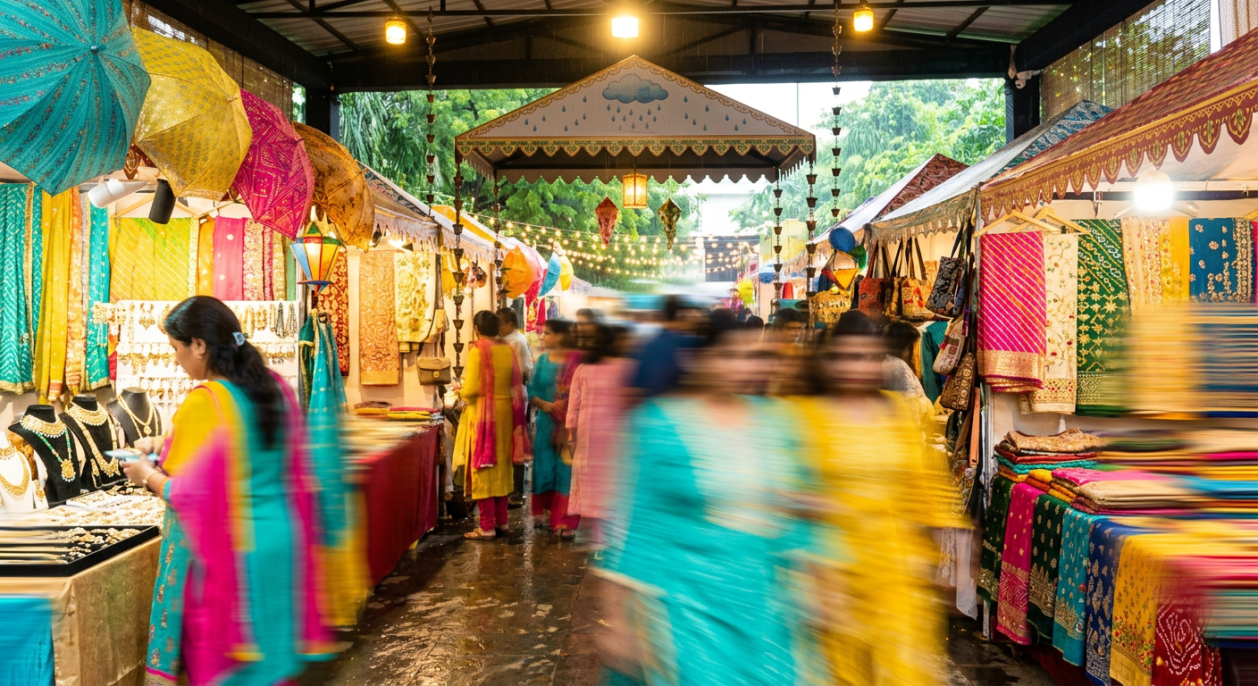 Pixel-Stretch Carousel for Monsoon Melodies Udaipur Market