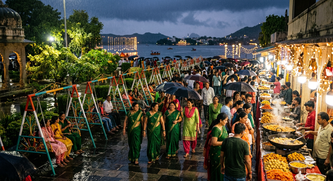 Hariyali Amavasya Mela Udaipur at Saheliyon-ki-Bari & Fateh Sagar