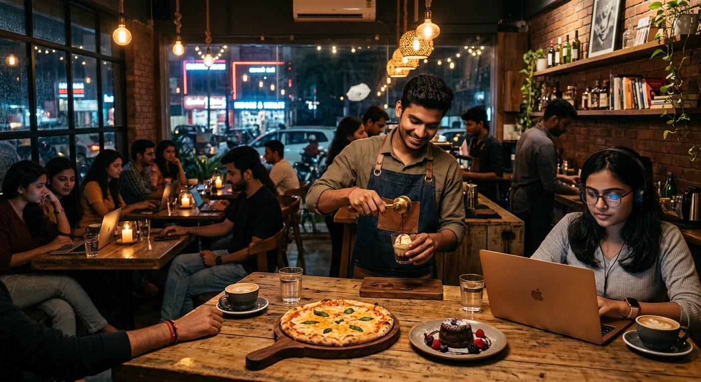 Split Bean Indore: Late-Night Specialty Coffee & Pizza Café